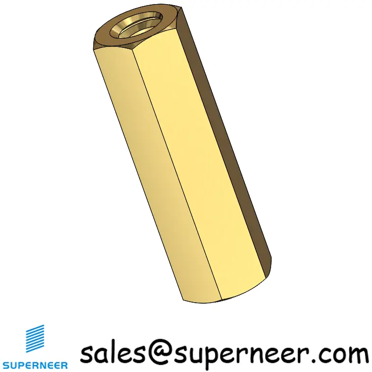 6-32 x 5/8" Hex Female Female Brass Stand Off Spacers 