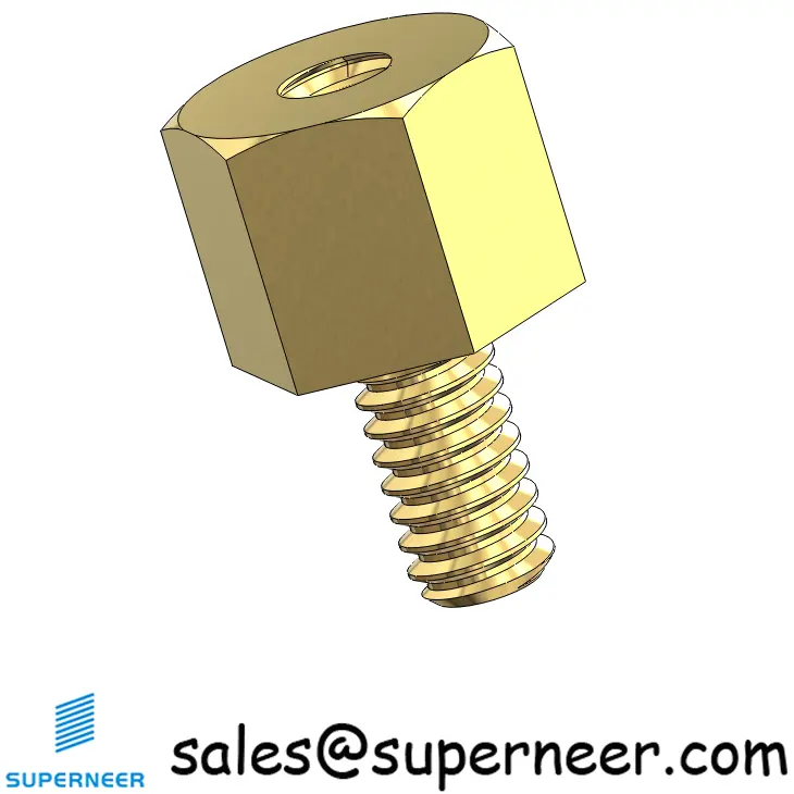 2-56 x 5/32" Standoff Screw Brass Hex Male Female Spacers 