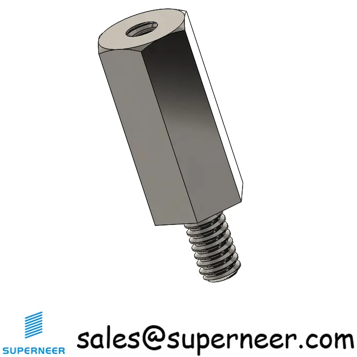 2-56 x 13/32" Standoff Screw with 7/32" Outer Thread Length SUS303 Stainless Steel Inox Hex Male Female Spacers 