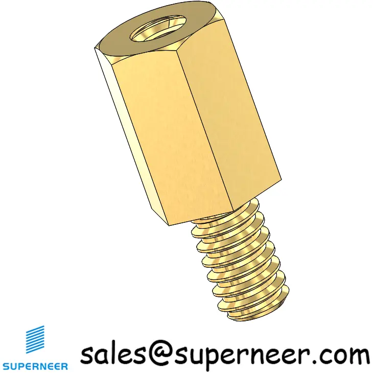 4-40 x 9/32" Brass Standoff Screws Hex Male Female Spacers 