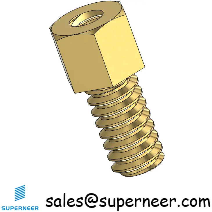 6-32 x 5/32" Brass Standoff Spacer Hex Male Female Screws Fastener