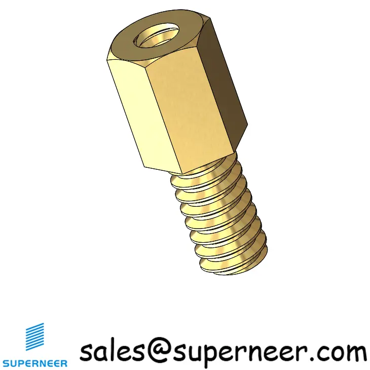 6-32 x 1/4" Brass Standoff Spacer Hex Male Female Screws Fastener