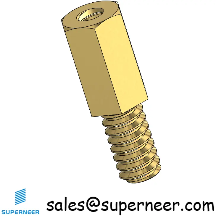 6-32 x 5/16" Brass Standoff Spacer Hex Male Female Screws Fastener