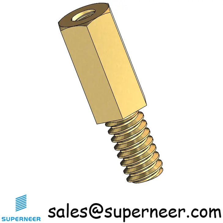 6-32 x 3/8" Brass Standoff Spacer Hex Male Female Screws Fastener