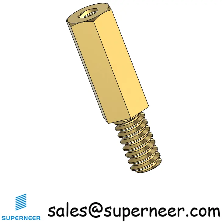 6-32 x 15/32" Brass Standoff Spacer Hex Male Female Screws Fastener