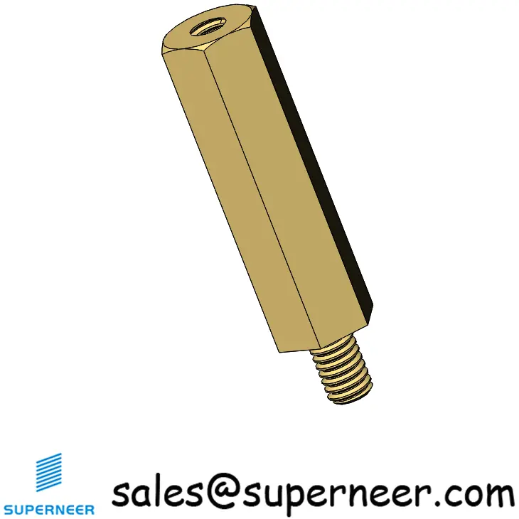 M2.5 x 18mm Hex Spacers Male  Standoffs Female Brass