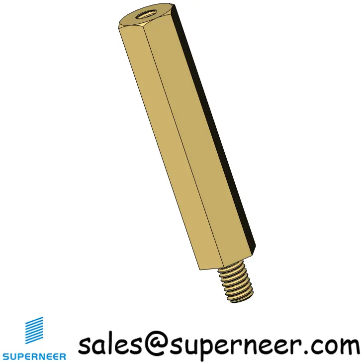 M2.5 x 24mm Hex Spacers Male  Standoffs Female Brass