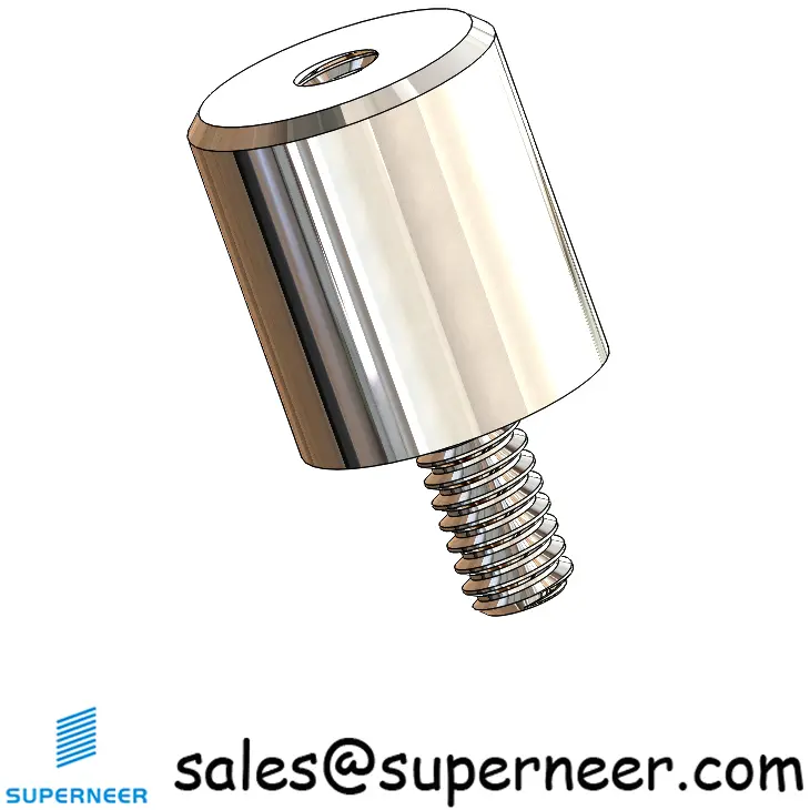 2-56 x 9/32" Inch Standoff Round SUS303 Stainless Steel Inox Male Female Threaded Spacers