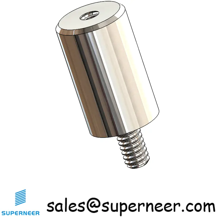 2-56 x 13/32" Inch Standoff Round SUS303 Stainless Steel Inox Male Female Threaded Spacers