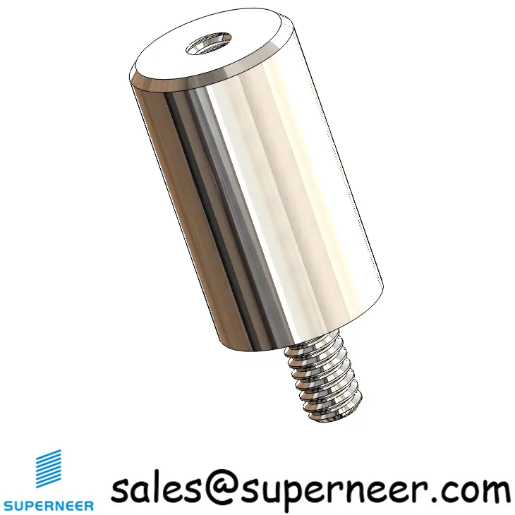 2-56 x 7/16" Inch Standoff Round SUS303 Stainless Steel Inox Male Female Threaded Spacers