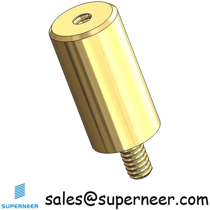 2-56 x 15/32" Inch Standoff  Round Brass Male Female Threaded Spacers