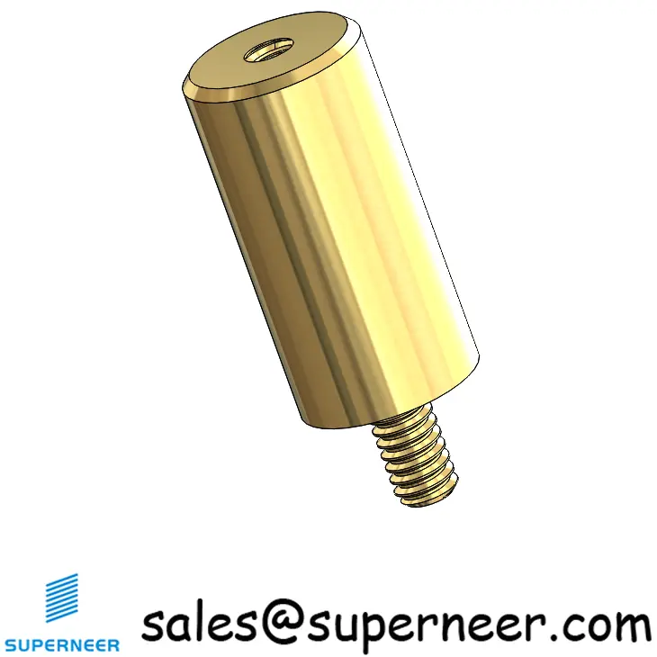 2-56 x 1/2" Inch Standoff  Round Brass Male Female Threaded Spacers