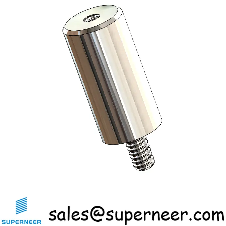 2-56 x 1/2" Inch Standoff Round SUS303 Stainless Steel Inox Male Female Threaded Spacers