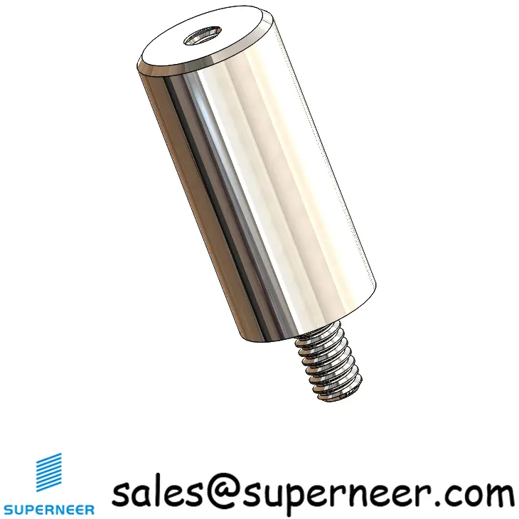 2-56 x 17/32" Inch Standoff Round SUS303 Stainless Steel Inox Male Female Threaded Spacers