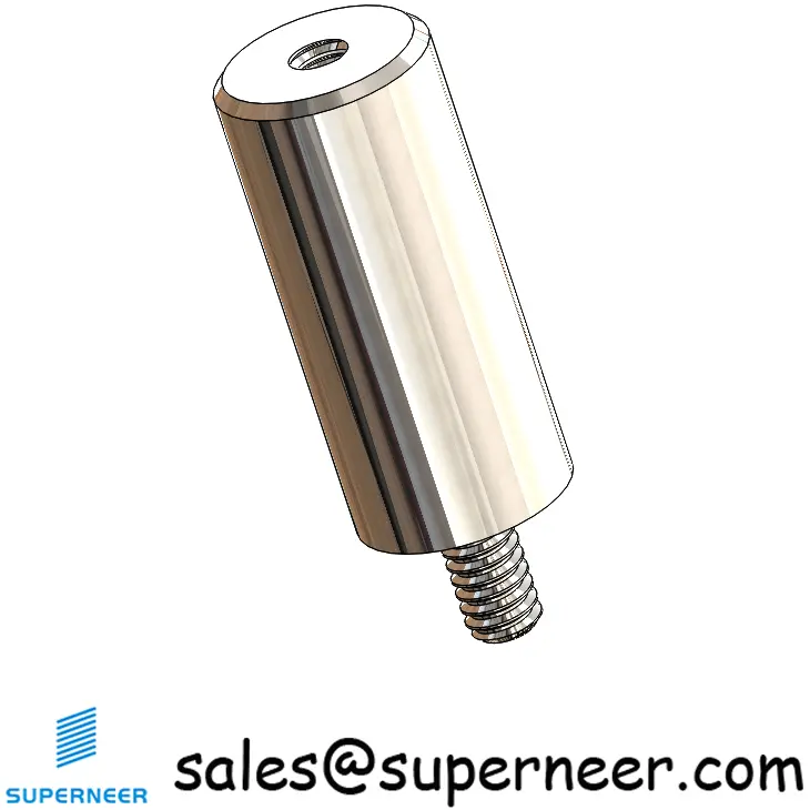 2-56 x 9/16" Inch Standoff Round SUS303 Stainless Steel Inox Male Female Threaded Spacers