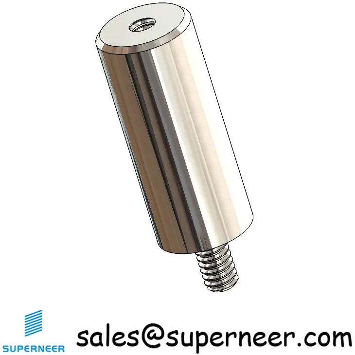 2-56 x 19/32" Inch Standoff Round SUS303 Stainless Steel Inox Male Female Threaded Spacers