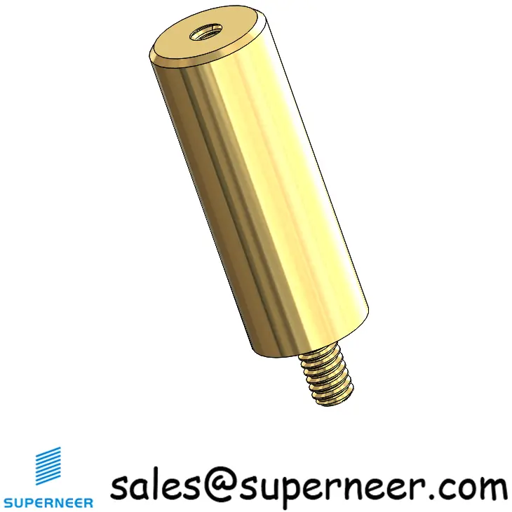 2-56 x 11/16" Inch Standoff  Round Brass Male Female Threaded Spacers