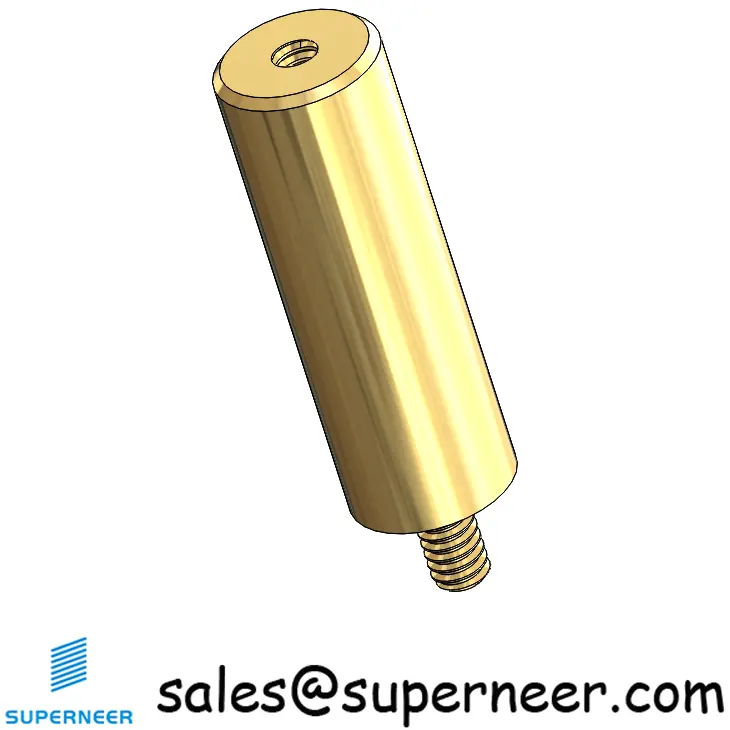 2-56 x 3/4" Inch Standoff  Round Brass Male Female Threaded Spacers