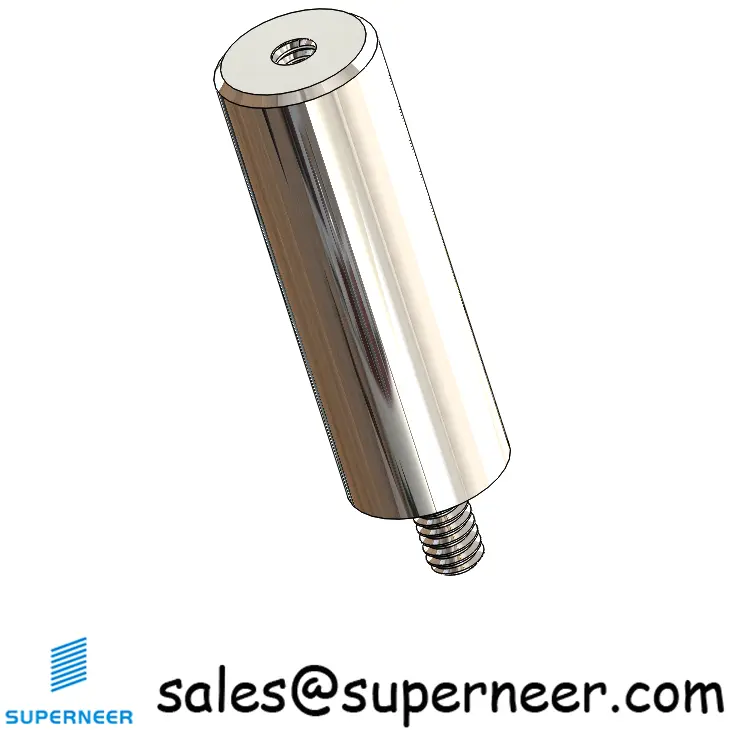 2-56 x 3/4" Inch Standoff Round SUS303 Stainless Steel Inox Male Female Threaded Spacers