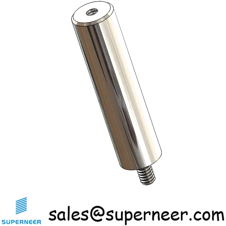 2-56 x 1" Inch Standoff Round SUS303 Stainless Steel Inox Male Female Threaded Spacers