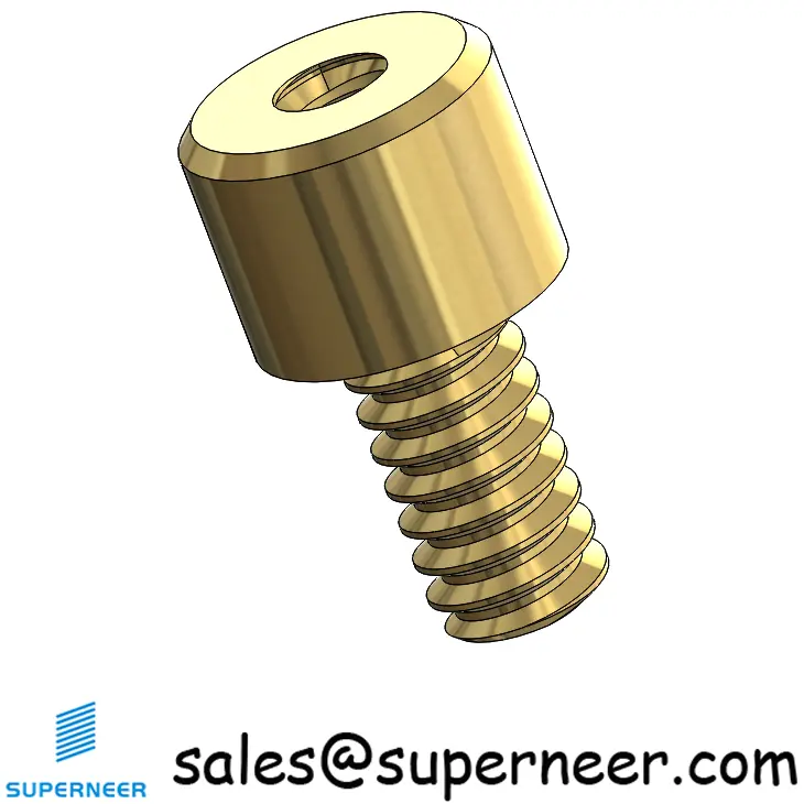 6-32 x 3/16" Brass Round Standoff Male Female Threaded Spacer