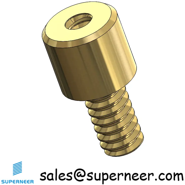 6-32 x 7/32" Brass Round Standoff Male Female Threaded Spacer