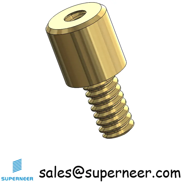 6-32 x 1/4" Brass Round Standoff Male Female Threaded Spacer