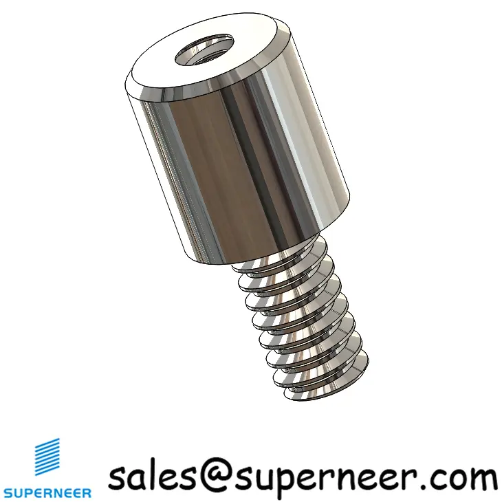 6-32 x 9/32" SUS303 Stainless Steel Inox Round Standoff Male Female Threaded Spacer