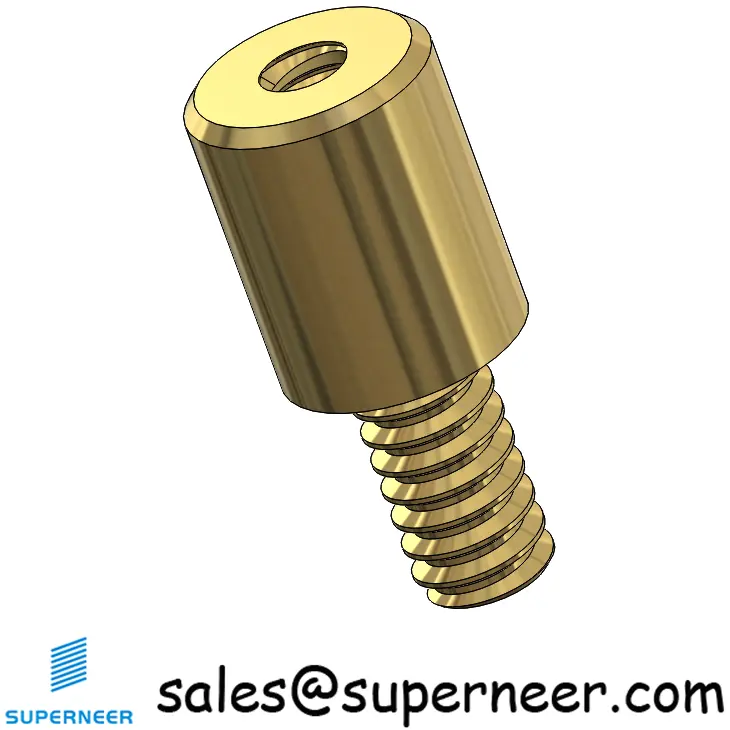 6-32 x 5/16" Brass Round Standoff Male Female Threaded Spacer