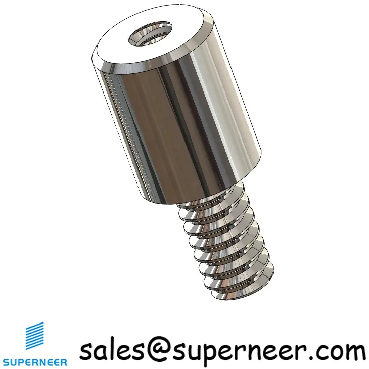 6-32 x 5/16" SUS303 Stainless Steel Inox Round Standoff Male Female Threaded Spacer