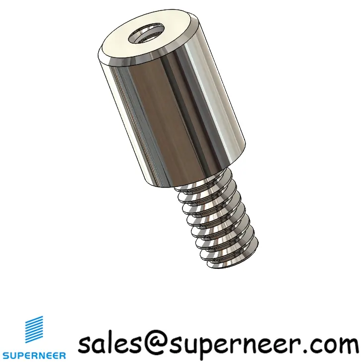 6-32 x 11/32" SUS303 Stainless Steel Inox Round Standoff Male Female Threaded Spacer