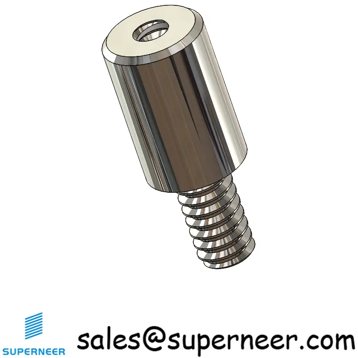 6-32 x 3/8" SUS303 Stainless Steel Inox Round Standoff Male Female Threaded Spacer