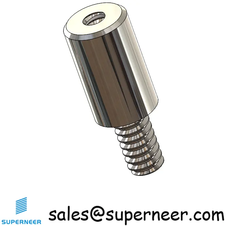 6-32 x 13/32" SUS303 Stainless Steel Inox Round Standoff Male Female Threaded Spacer