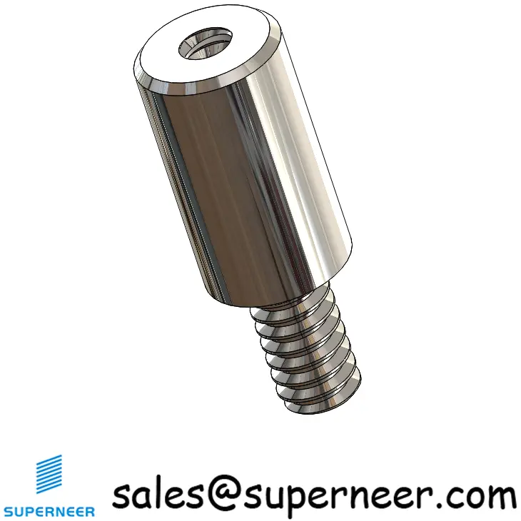 6-32 x 7/16" SUS303 Stainless Steel Inox Round Standoff Male Female Threaded Spacer