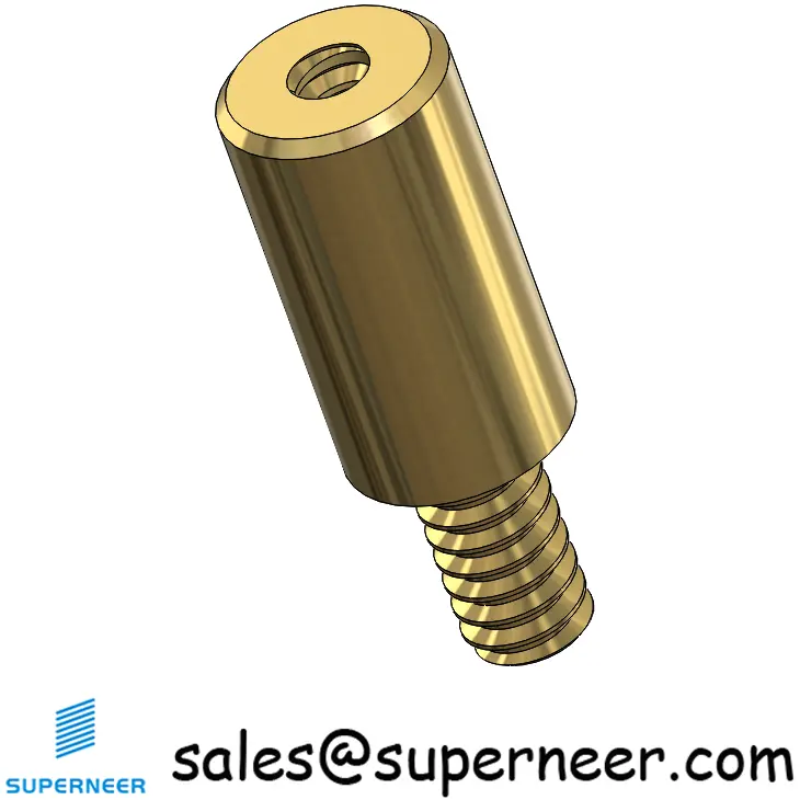 6-32 x 15/32" Brass Round Standoff Male Female Threaded Spacer