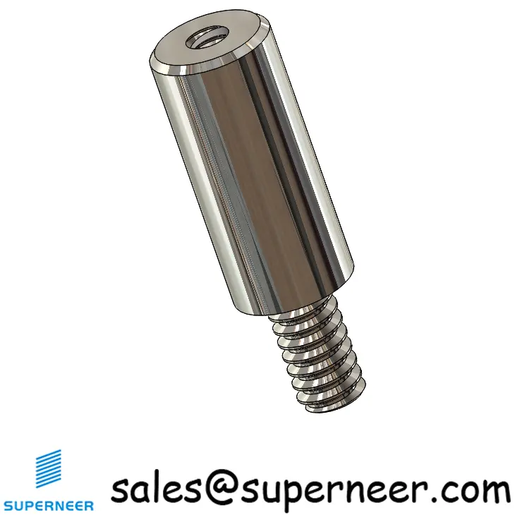 6-32 x 9/16" SUS303 Stainless Steel Inox Round Standoff Male Female Threaded Spacer