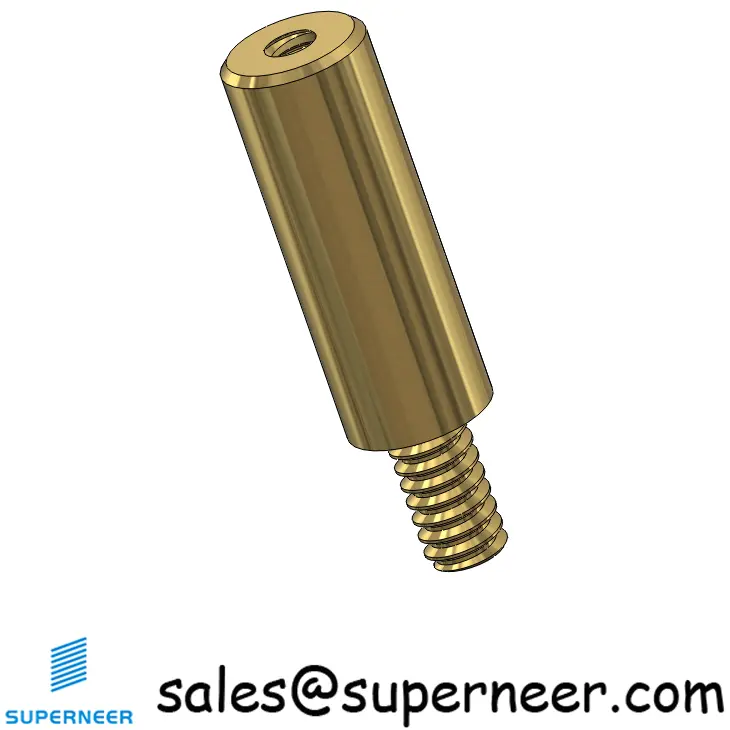 6-32 x 11/16" Brass Round Standoff Male Female Threaded Spacer