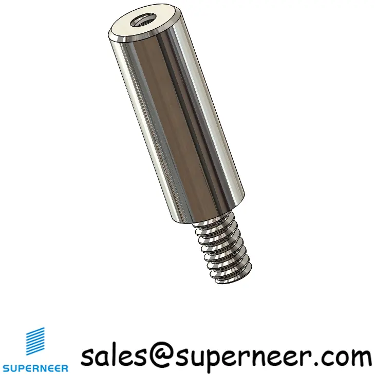 6-32 x 11/16" SUS303 Stainless Steel Inox Round Standoff Male Female Threaded Spacer