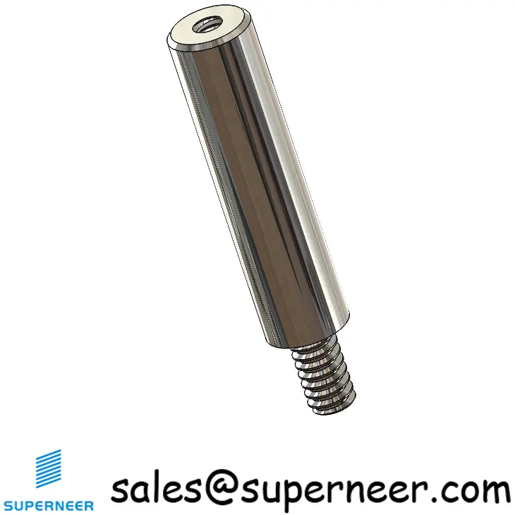 6-32 x 1" SUS303 Stainless Steel Inox Round Standoff Male Female Threaded Spacer