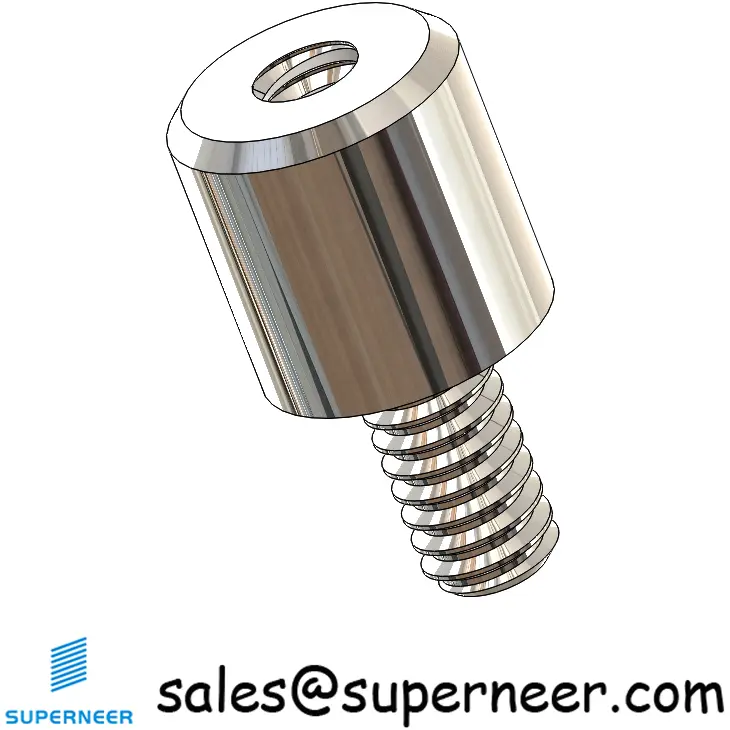 2-56 x 3/16" Round Threaded Standoffs & Spacers SUS303 Stainless Steel Inox Male Female Screws