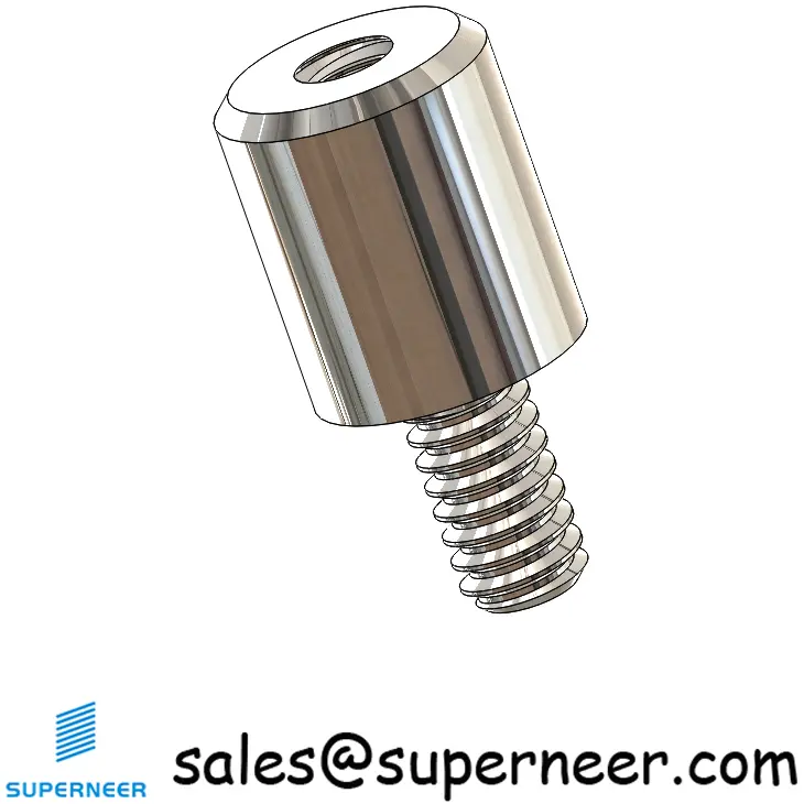 2-56 x 7/32" Round Threaded Standoffs & Spacers SUS303 Stainless Steel Inox Male Female Screws