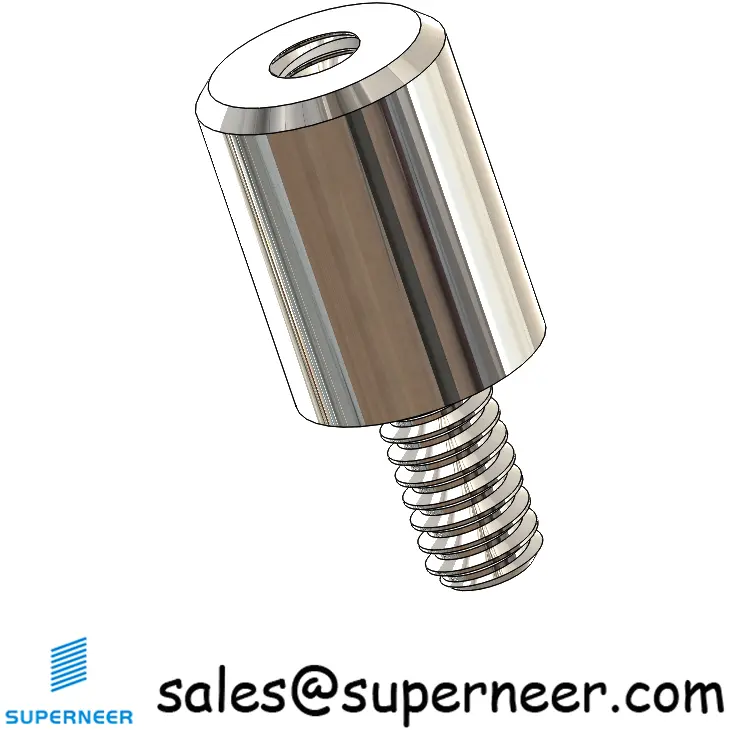 2-56 x 1/4" Round Threaded Standoffs & Spacers SUS303 Stainless Steel Inox Male Female Screws