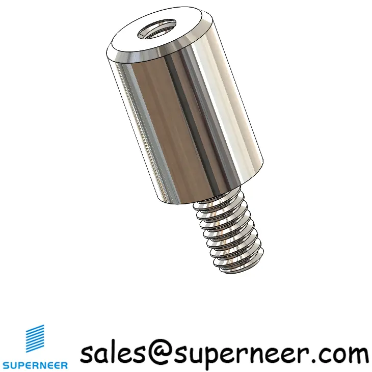 2-56 x 9/32" Round Threaded Standoffs & Spacers SUS303 Stainless Steel Inox Male Female Screws