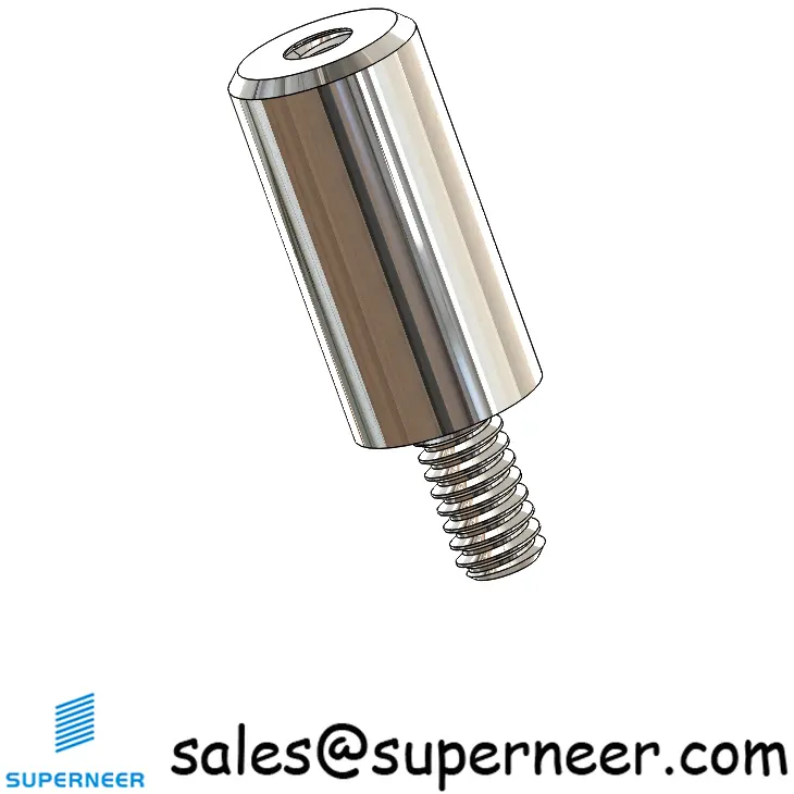 2-56 x 3/8" Round Threaded Standoffs & Spacers SUS303 Stainless Steel Inox Male Female Screws