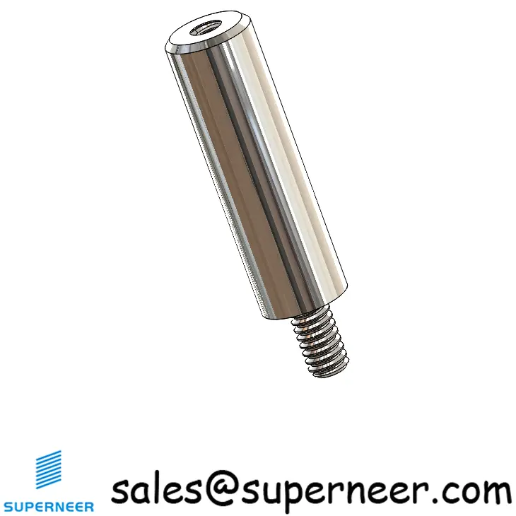 2-56 x 5/8" Round Threaded Standoffs & Spacers SUS303 Stainless Steel Inox Male Female Screws