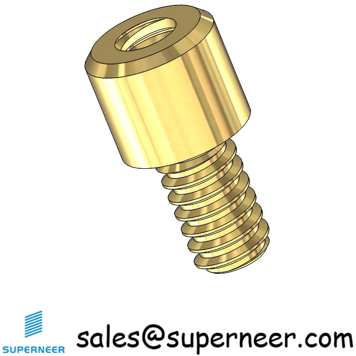 4-40 x 5/32" Round Threaded Standoff Spacer Brass Male Female Standoffs