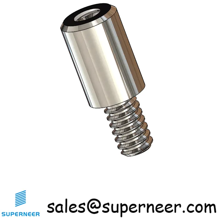 4-40 x 9/32" Round Threaded Standoff Spacer SUS303 Stainless Steel Inox Male Female Standoffs