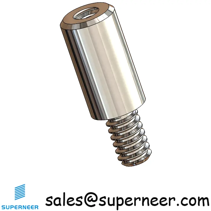 4-40 x 11/32" Round Threaded Standoff Spacer SUS303 Stainless Steel Inox Male Female Standoffs