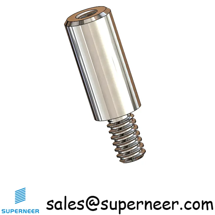 4-40 x 13/32" Round Threaded Standoff Spacer SUS303 Stainless Steel Inox Male Female Standoffs