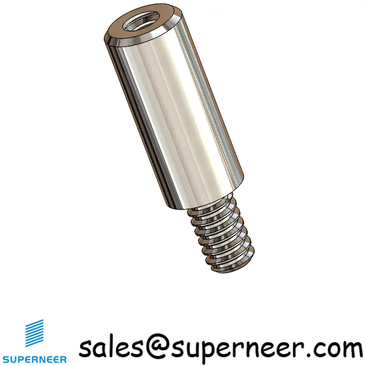 4-40 x 7/16" Round Threaded Standoff Spacer SUS303 Stainless Steel Inox Male Female Standoffs